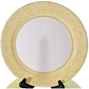 Corelle Dinner Plates Yellow Crackle 10.25" set of 5 vintage Corning Coordinates